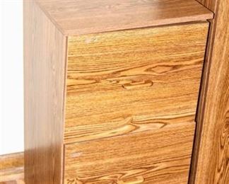Faux Wood (2) Drawer Filing Cabinet