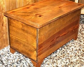Beautiful Artisan Solid Wood Vintage Storage Chest, Coffee Table, Bench - Measures 35" x 20.5" x 19.5"