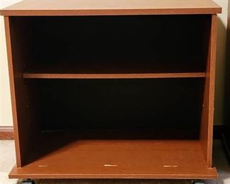 Media Cabinet with Shelf on Wheels - Faux Wood
