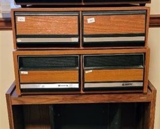 4 VHS Storage Drawers + Bottom Base Shelf