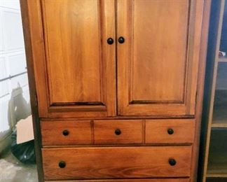 Solid Wood Armoire Dresser Cabinet
