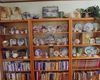 More handpainted China, Southern Living cookbooks & lots of books