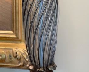 2pc Alexander-John Caged Glass Swirl Lamps PAIR AJL-0162	37in H x 11in Diameter	
