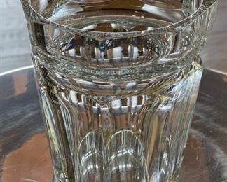 9in Baccarat Crystal Moulin Rouge Vase/Ice/Champagne  Bucket  Harcourt	9x8.25x8.25in	HxWxD
