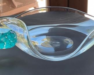 *Original* Pino Signoretto Murano Art Glass Centerpiece bowl	5x19x18in	HxWxD
