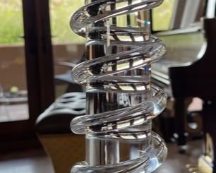 Pino Signoretto Murano Art Glass Candle Holder	15.5in H x 7.5in Diameter	
