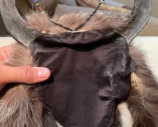 Cherokee Kathryn Yauney Buffalo Warrior Spirit Mask Native American	16x10x2in	HxWxD
