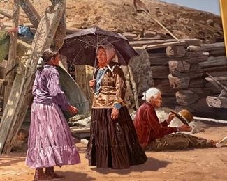 *Original* Oil Ray Swanson Navajo Summer 40x60in Art Painting Native American	Art: 40x60in	
