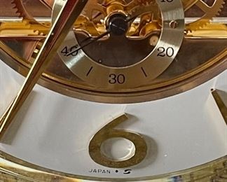 Seiko Skeleton/Lucite Clock QAW105G	7x7x2.75in	HxWxD
