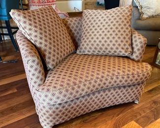 Custom Upholstered Oversized Chair Loveseat	31x46x35in	HxWxD
