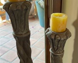 4pc Rustic Candle Stands	Tallest: 44.5in	
