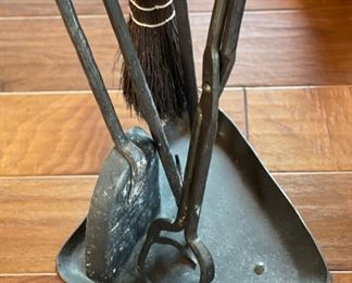 Hand Forged Wrought Iron Fireplace tool set	33x11x7in	HxWxD
