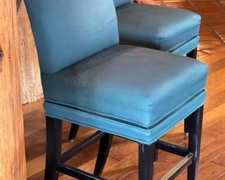 2pc Upholstered Swivel Counter Height Chairs Bar Stools	45x21x24in Seat: 31in	
