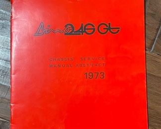 Original Ferrari Chassis Service Manual Abstract 1973 Dino 246 GT 246GT	11.75x8.25in	HxWxD
