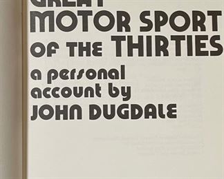 Great Motor Sport of the Thirties Dugdale Book	10x7in	
