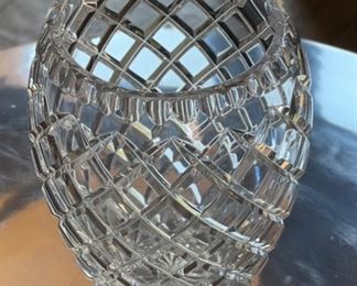 Ceskci Crystal Glass Vase	8.5in H x 6in Diameter	
