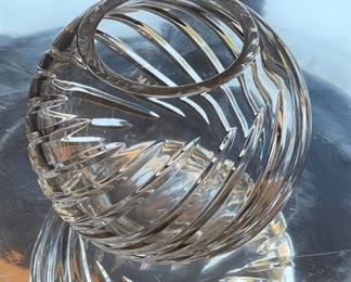 Ceskci Crystal Glass Vase small	6in H x 7in Diameter	
