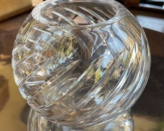 Ceskci Crystal Glass Vase small	6in H x 7in Diameter	
