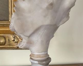 Gamberi Italy Alabaster Bust Sculpture	16x9x5.5in	HxWxD
