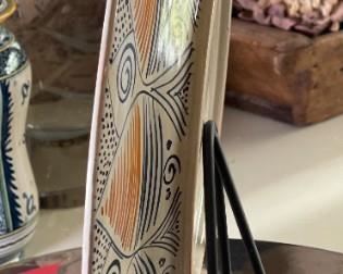 Patrizio Chiucchiu Deruta Dog & Prey  Platter Italian Ceramics Hand Painted Dip A Mano Pottery Majolica  	18in Diameter	
