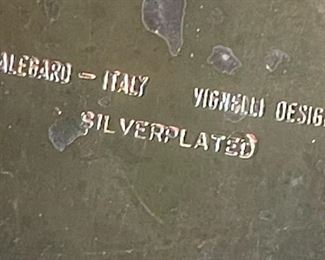 Calegaro Italy Massimo Vignelli Designs Creamer Pitcher Silver Plate	3.5in H x 6.5in Diameter	
