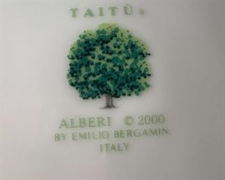 13pc Taitu Alberi Emilio Bergamin Plates	8 5/8 in Diameter	
