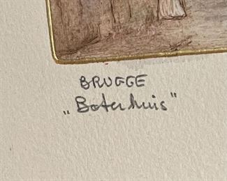 *Signed* Brugge Boterhuis Art	6.5x5.5in<BR>Art: 3x2.25in	
