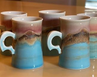 5pc Artist Made Coffee Cups	4.25in x 4x2.75in	
