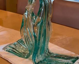 AS-IS *Original* Pino Signoretto Murano Art Glass Ribbon Sculpture	16x18x9in	
