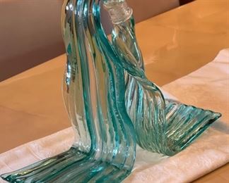 AS-IS *Original* Pino Signoretto Murano Art Glass Ribbon Sculpture	16x18x9in	
