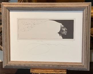 *Signed* Frank Howell Messages Litho Numbered  Serigraph	Frame: 10x13in	
