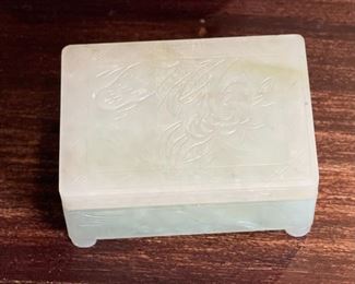 Asian Carved Jade Box	1.5x3.5x2.5in	HxWxD
