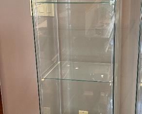 10 Available Contemporary Lighted 4 Shelf Display Case	64.25x16.75x14.5in	HxWxD Priced individually 
