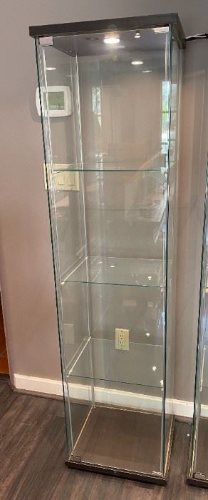 10 Available Contemporary Lighted 4 Shelf Display Case	64.25x16.75x14.5in	HxWxD Priced individually 
