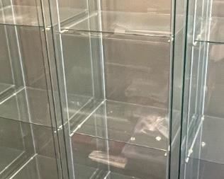 10 Available Contemporary Lighted 4 Shelf Display Case	64.25x16.75x14.5in	HxWxD Priced individually 
