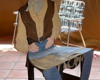 Rustic Hand painted John Wayne Chair	59x32x17in	HxWxD
