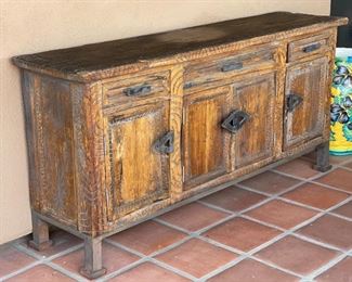 Rustic Weathered Outdoor Hutch	34.5 x 72 x 18	HxWxD
