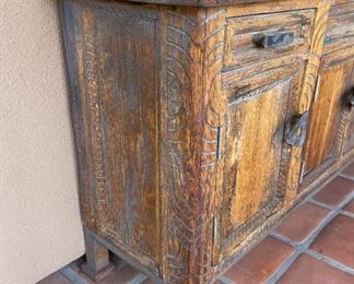 Rustic Weathered Outdoor Hutch	34.5 x 72 x 18	HxWxD
