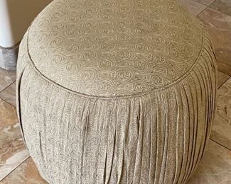 Giant Upholstered Stool	21in H x 22in diameter 	
