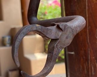 Hand Forged Wrought Iron Snake Triangle	13 x 12	
