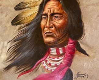 3pc *Original*  Native American Drums Painting Fernando Salgado	24in Diameter	
