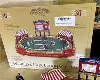 Mr Christmas Gold Label Worlds Fair Carriage Race Animated Track  		
