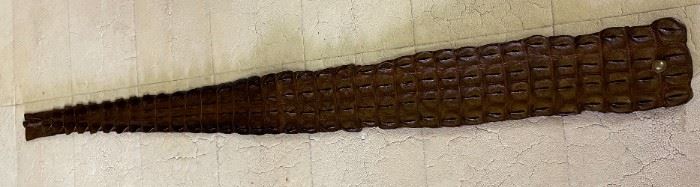 Vintage Alligator Crocodile Wide Belt	39x3.25in	
