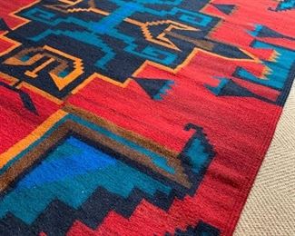 Mexican Hand Made Multi Colored Wool Rug	73x48	
