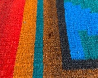 Mexican Hand Made Multi Colored Wool Rug	73x48	

