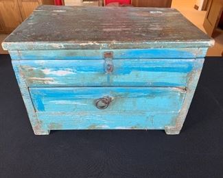 Small Weathered Blue Chest	12x18x12	HxWxD
