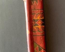 Painted Wood African Tribal Mask Wall Hanging #1	38x5x3	HxWxD
