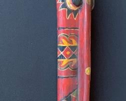 Painted Wood African Tribal Mask Wall Hanging #1	38x5x3	HxWxD
