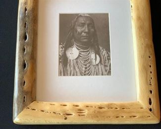 Set of 4 Native American Photo Prints in Natural Wood Frames	12.5x10.5x1	HxWxD
