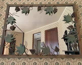 Mirror with Metal Frame and Grape Leaf Designs	30.5x40x1	HxWxD
